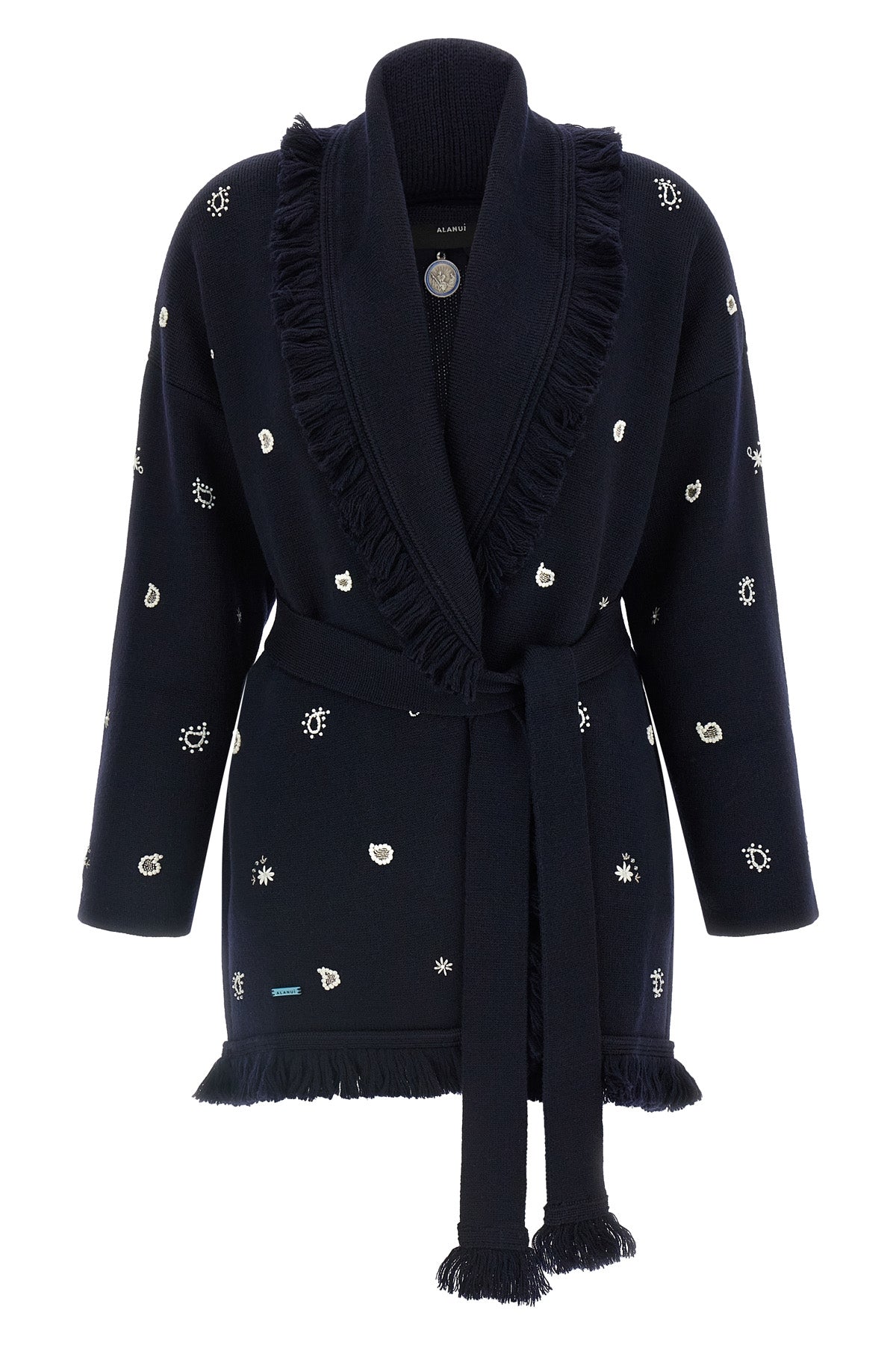 the alanui echoes of the bandana cardigan exemplifies a superior knitwear constr