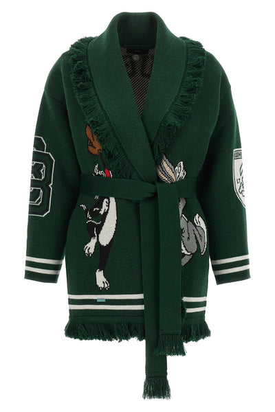 the alanui x looneytunes sporty bugs bunny & sylvester pure virgin wool cardig