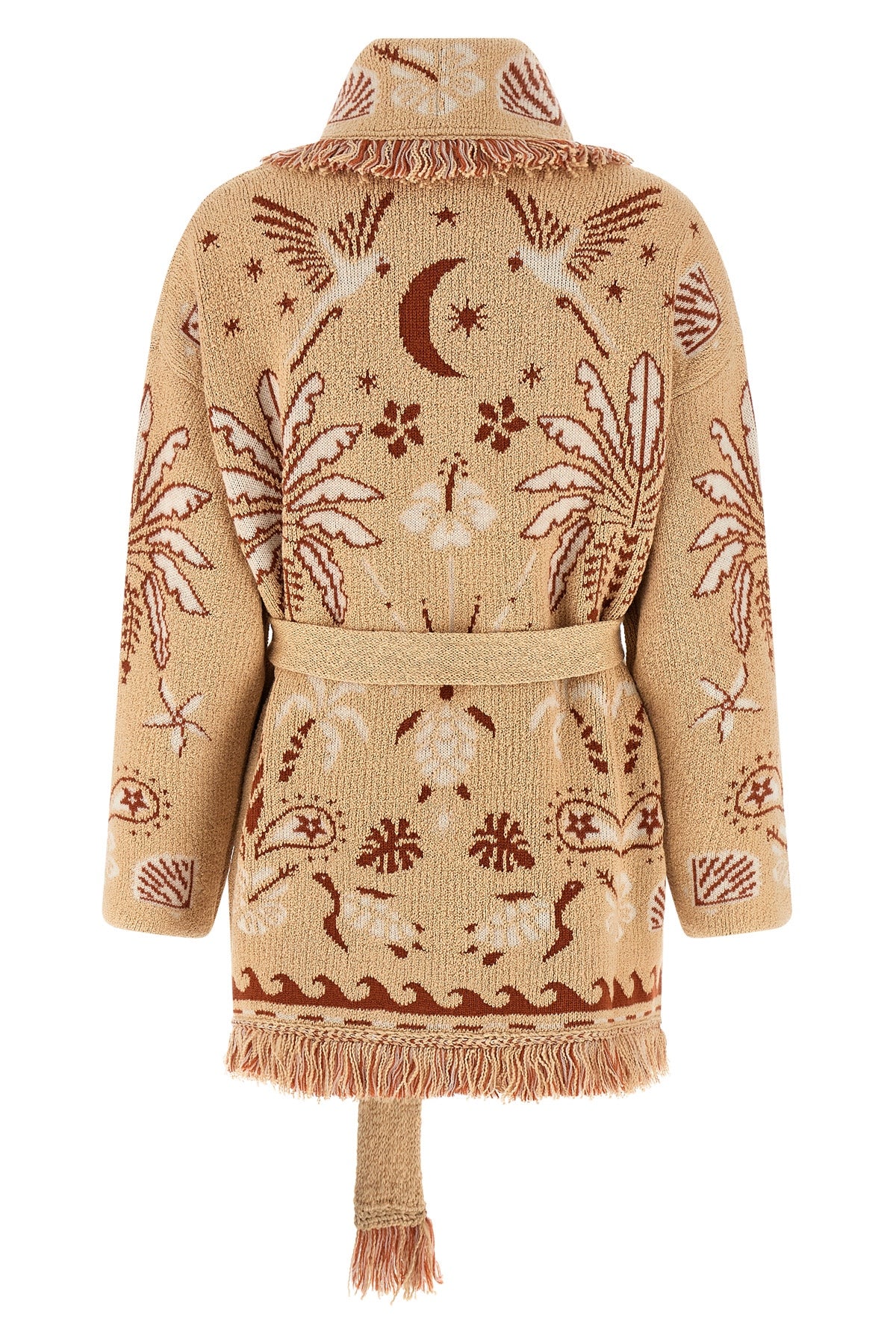double echoes of the island cotton and wool blend knit cardigan