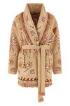 double echoes of the island cotton and wool blend knit cardigan