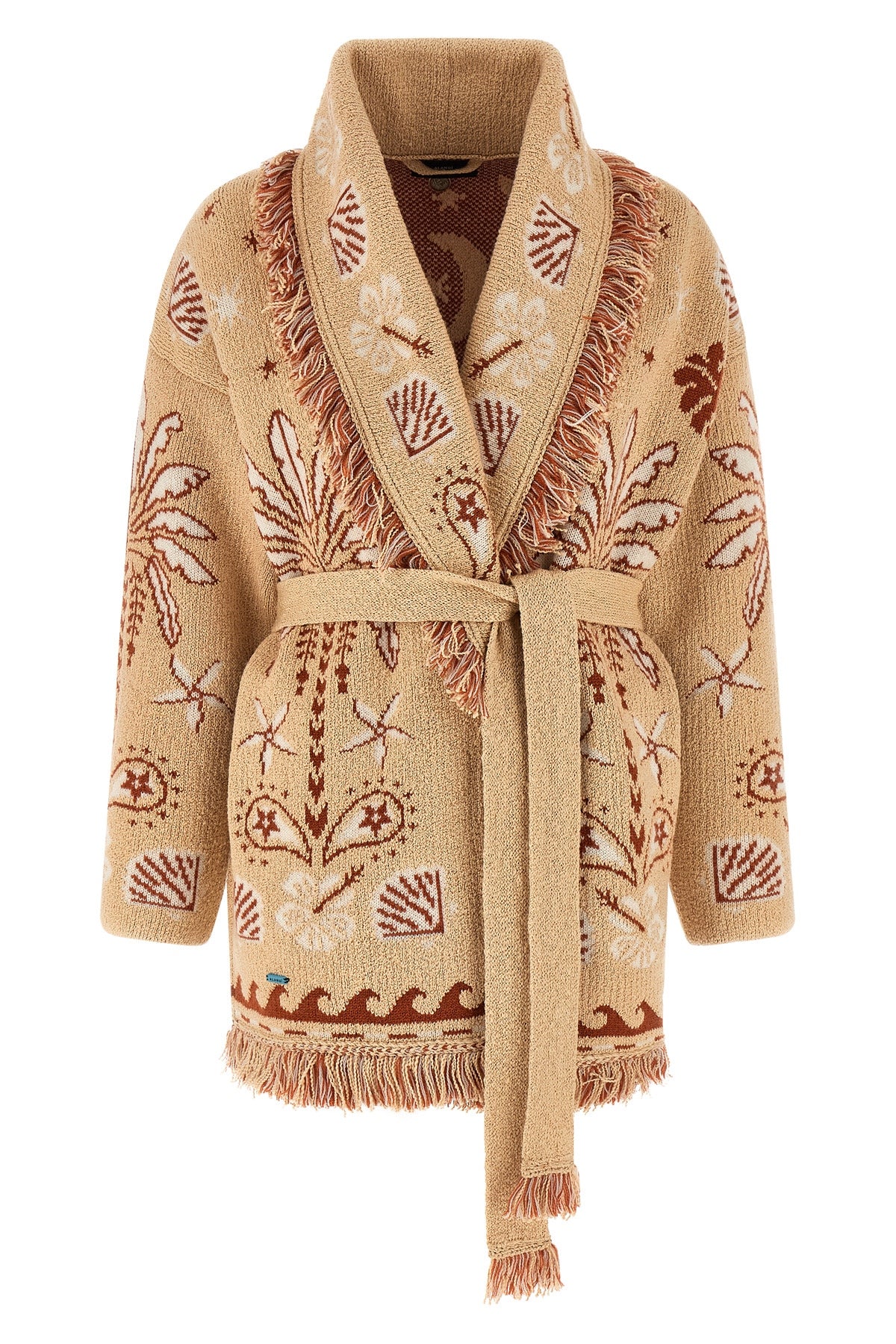 double echoes of the island cotton and wool blend knit cardigan