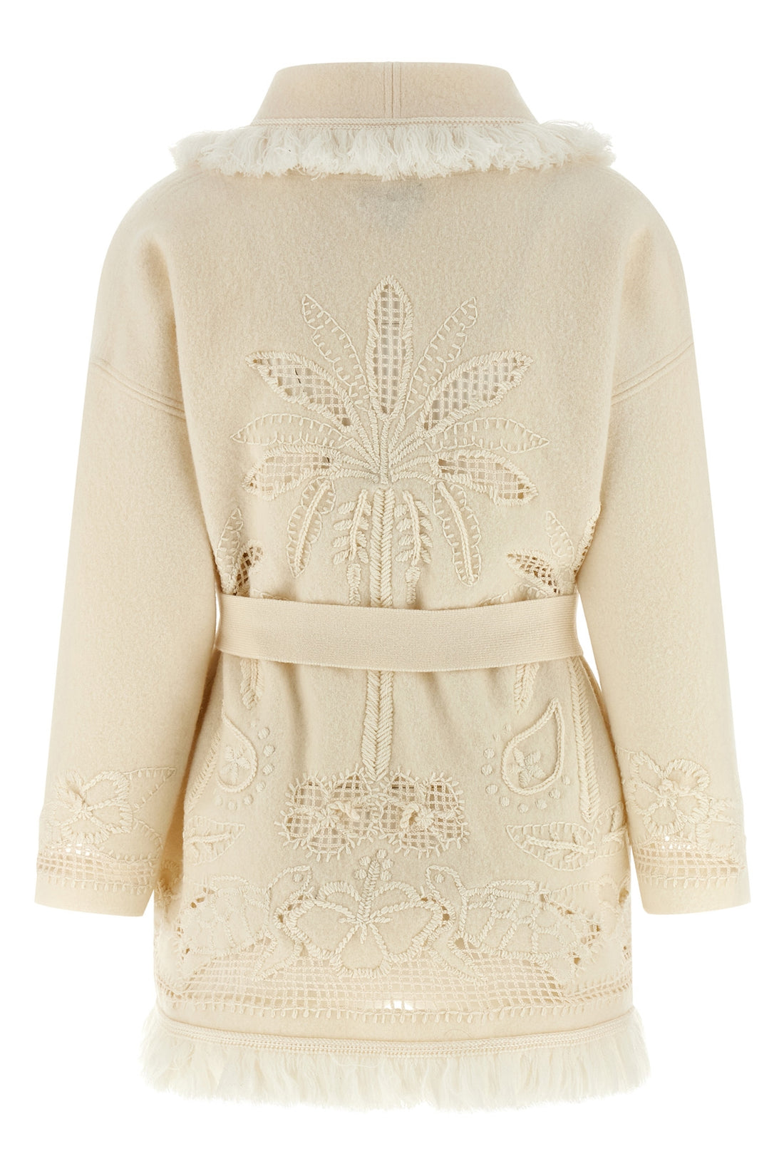 ALANUI XS islands diary felted virgin wool cardigan embellished