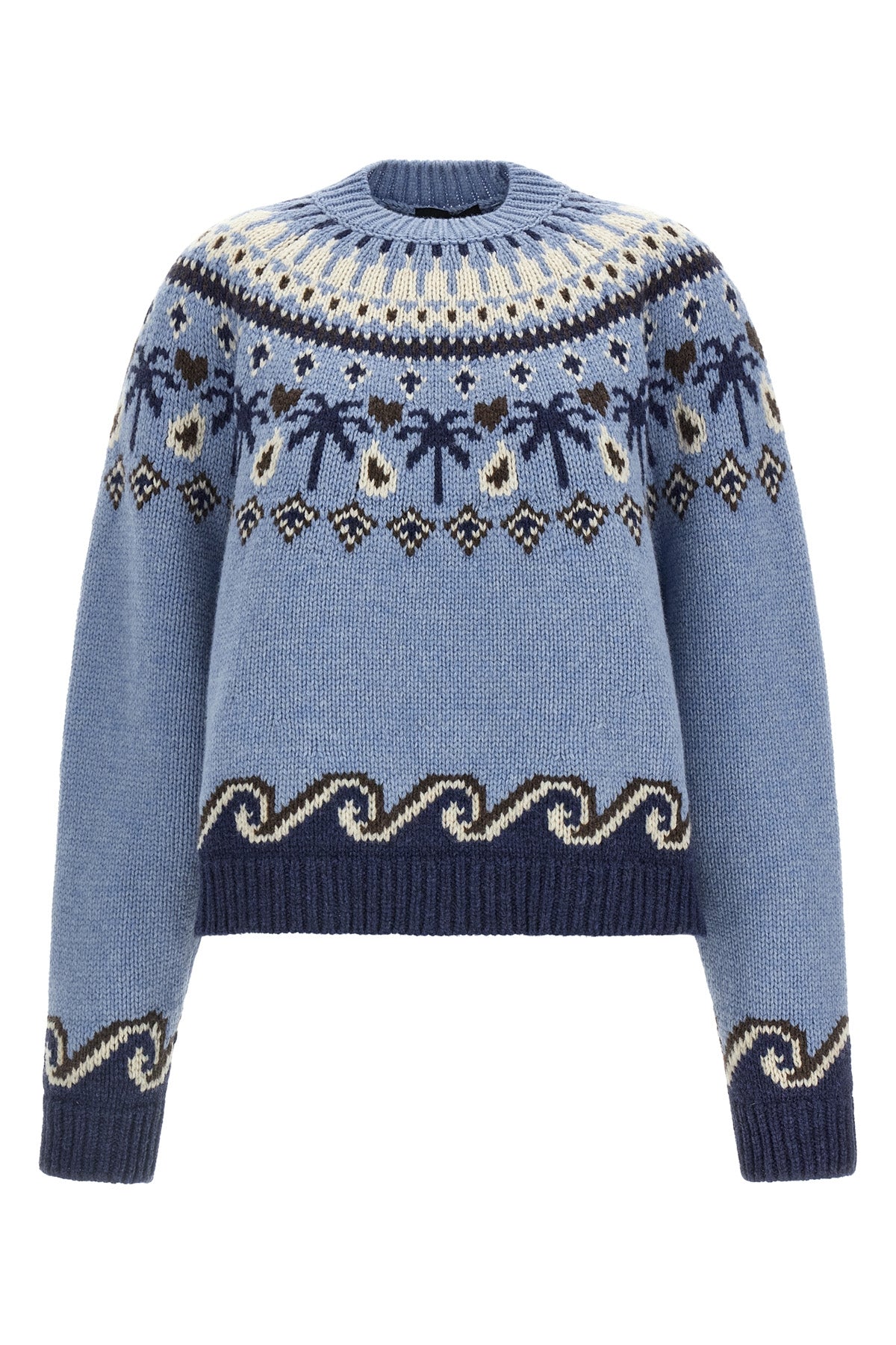 the alanui sweet winter sweater reinterprets traditional knitwear through meti