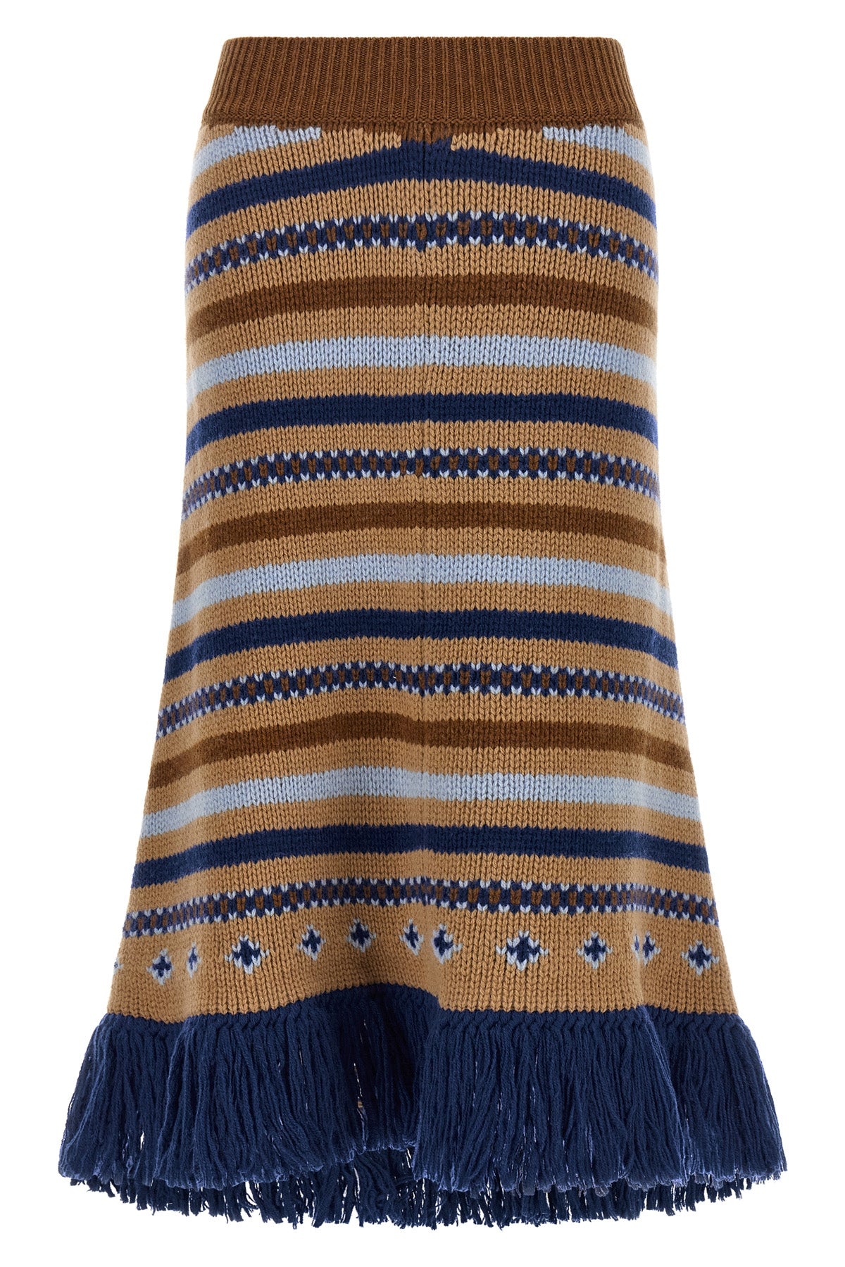 the alanui sweet winter longuette skirt redefines luxury knitwear through a co