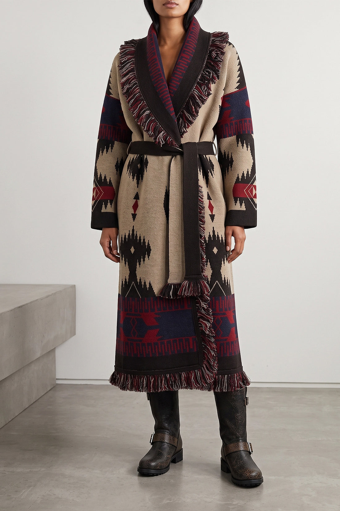 ALANUI XS the alanui icon long coat redefines knitwear through superior craftsmanship an