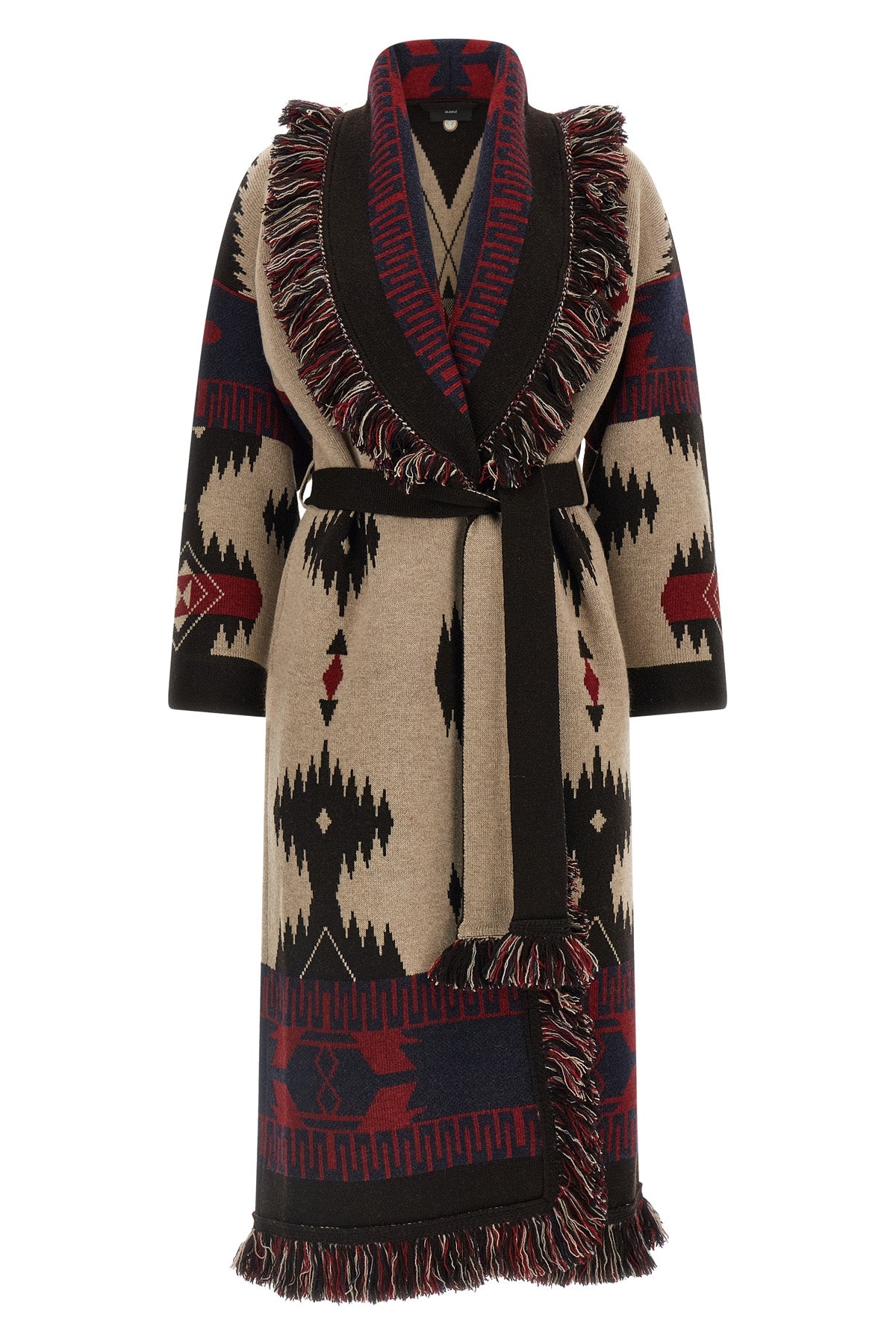 the alanui icon long coat redefines knitwear through superior craftsmanship an