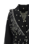 alanuis robe-style coat in pure virgin wool is distinguished by a complex two-t