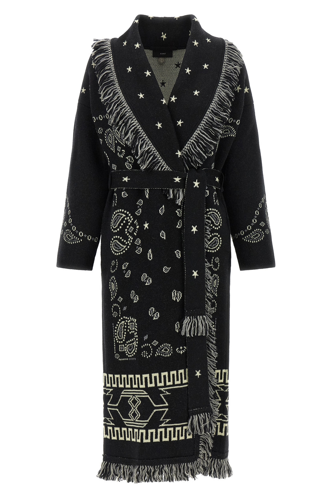 ALANUI S alanuis robe-style coat in pure virgin wool is distinguished by a complex two-t