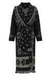 alanuis robe-style coat in pure virgin wool is distinguished by a complex two-t