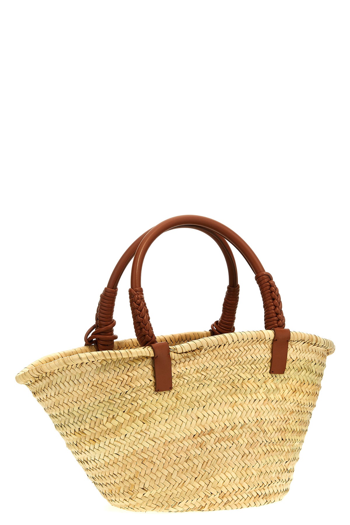icon palm leaf big woven straw handbag