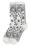 bandana socks in cotton blend