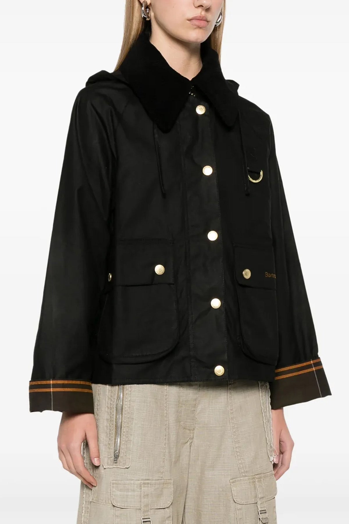 reighton two-tone waxed cotton jacket