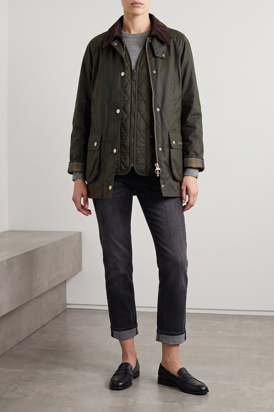 BARBOUR 8 modern beadnell waxed cotton jacket