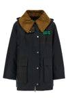 barbour x ganni waxed cotton parka