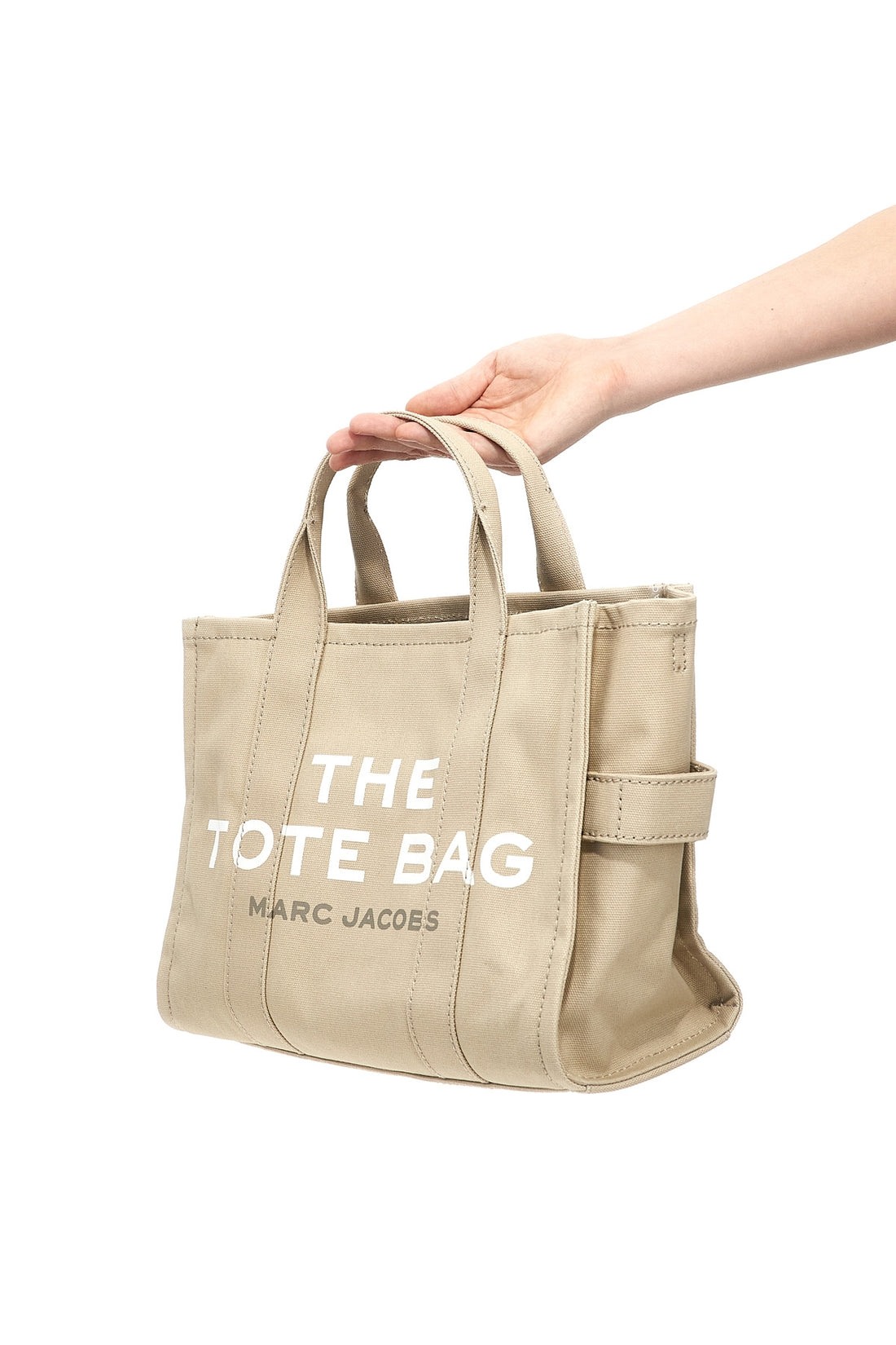 MARC JACOBS OS shopping the canvas medium tote made of textured cotton canvas