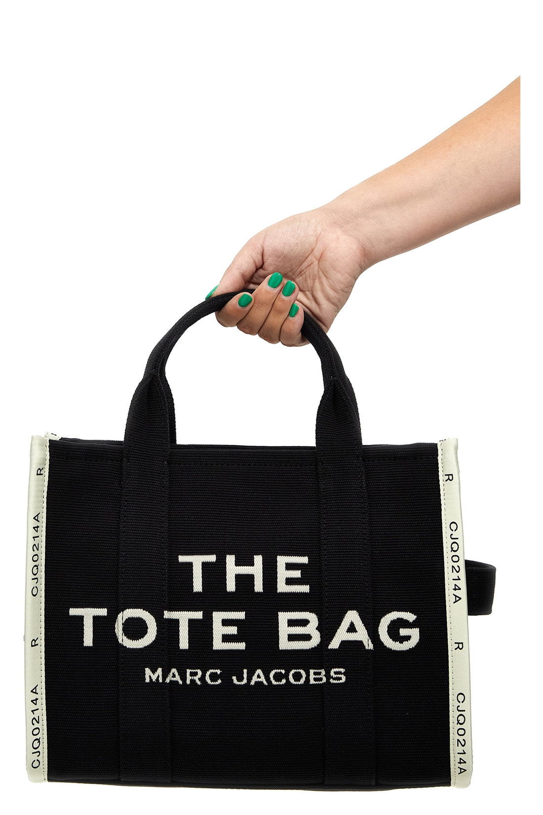 MARC JACOBS OS the jacquard medium tote cotton canvas shopping bag