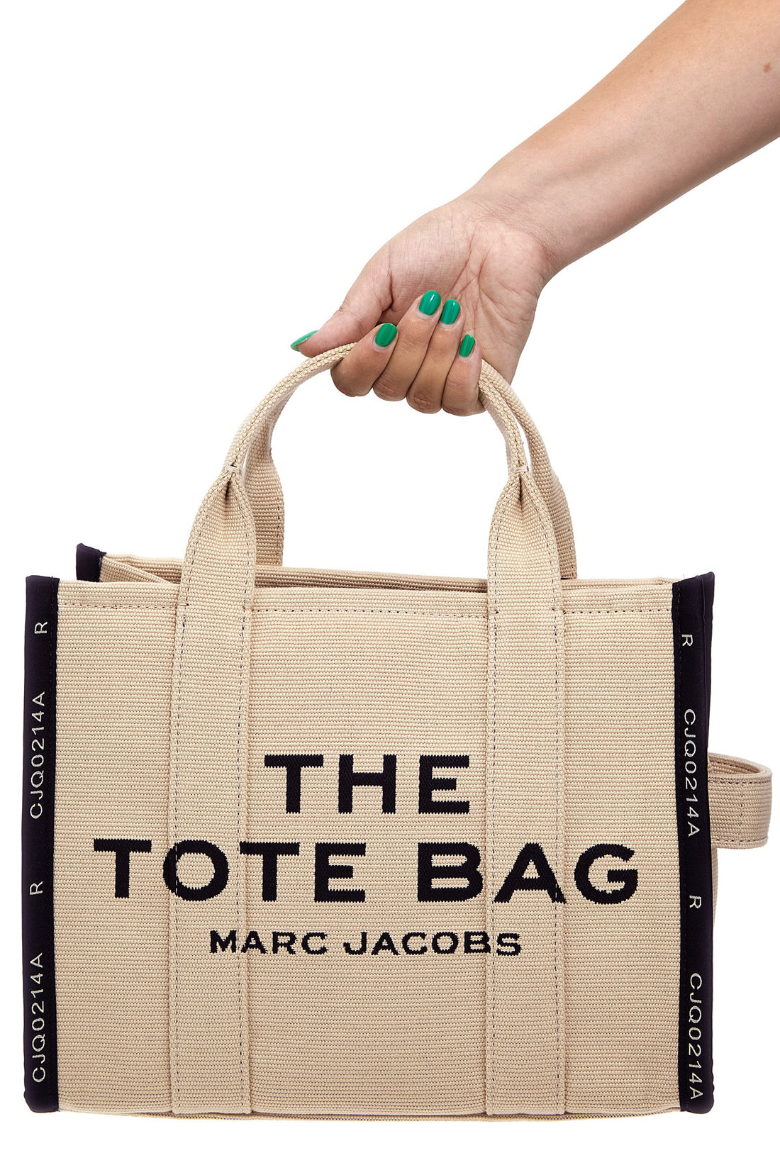 MARC JACOBS OS the jacquard medium tote cotton canvas shopping bag