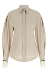 the brunello cucinelli shirt in beige stretch cotton poplin redefines the codes