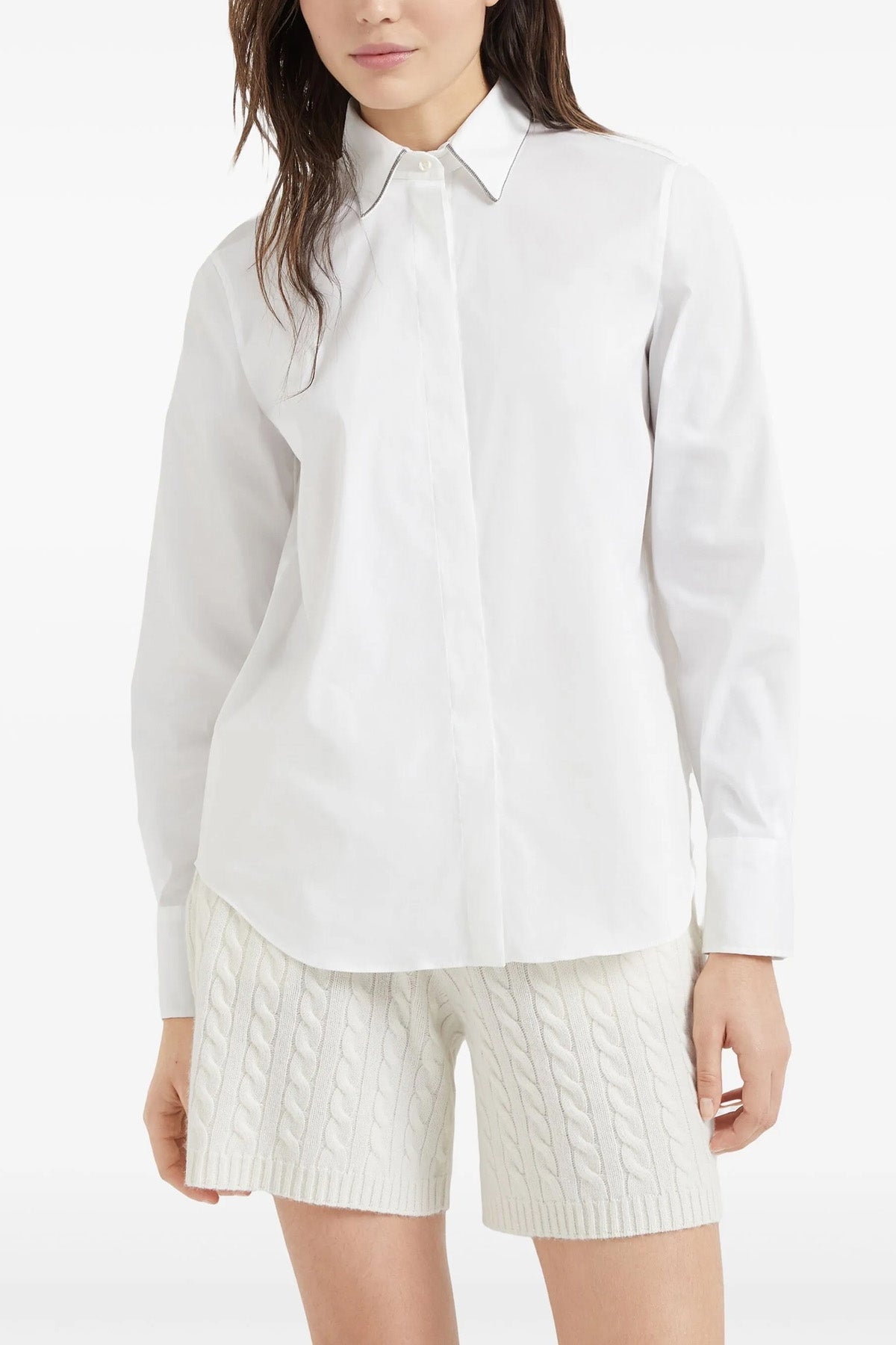 stretch cotton blend shirt