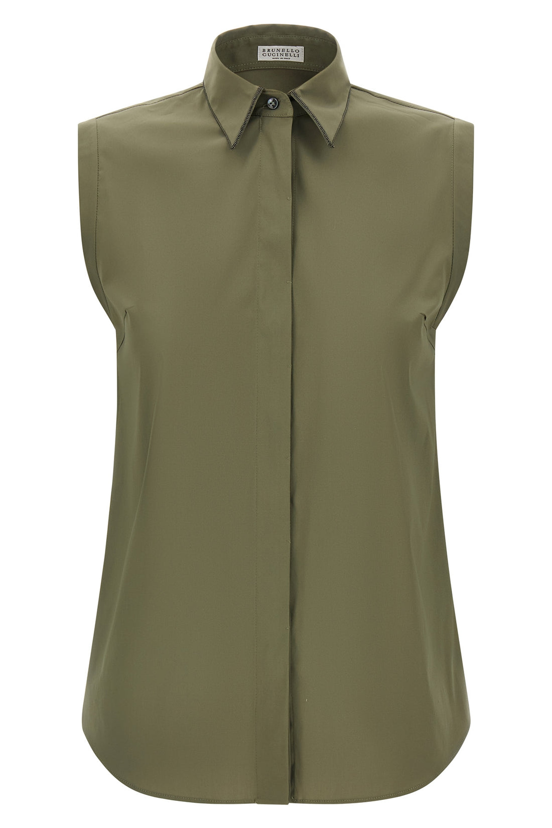 BRUNELLO CUCINELLI L stretch cotton poplin shirt