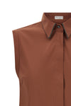 stretch cotton poplin shirt