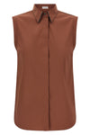 stretch cotton poplin shirt