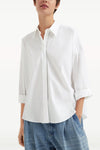 stretch cotton poplin shirt