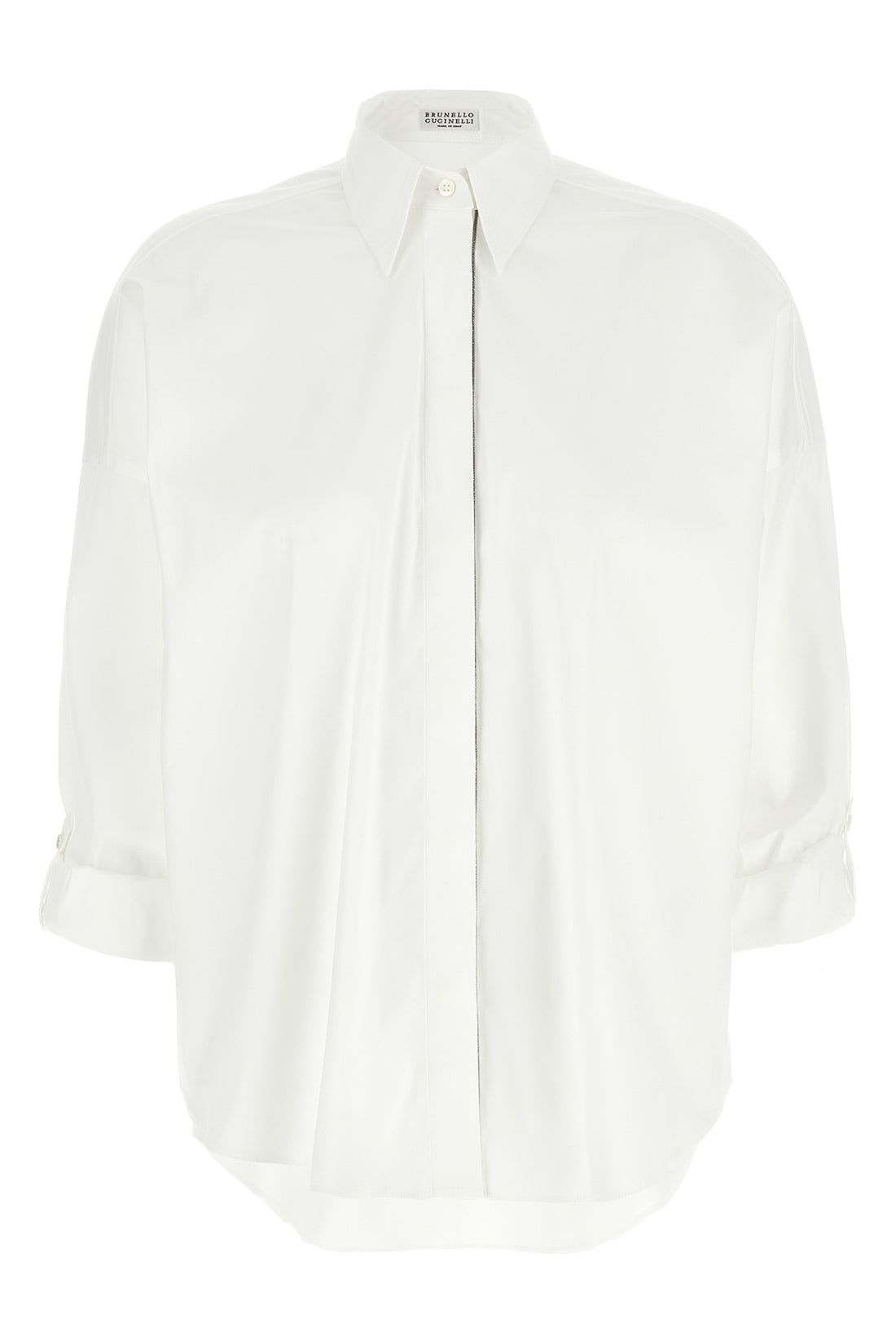 BRUNELLO CUCINELLI XS stretch cotton poplin shirt