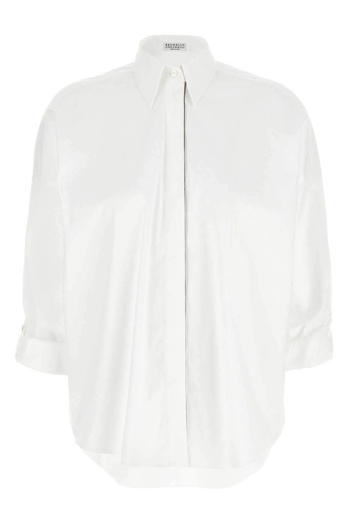 stretch cotton poplin shirt