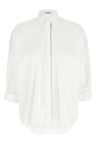 stretch cotton poplin shirt