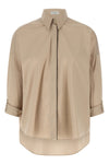 stretch cotton poplin shirt
