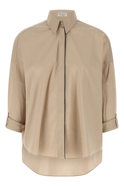 stretch cotton poplin shirt