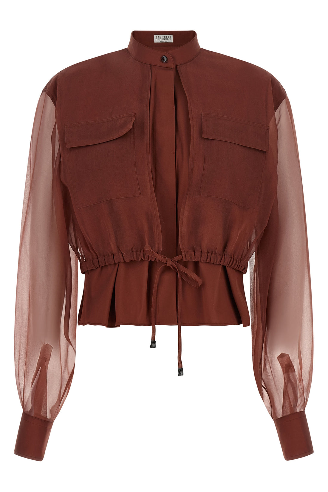 BRUNELLO CUCINELLI L the brunello cucinelli blouse exemplifies the brands mastery in material contra