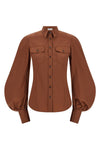 stretch cotton poplin shirt