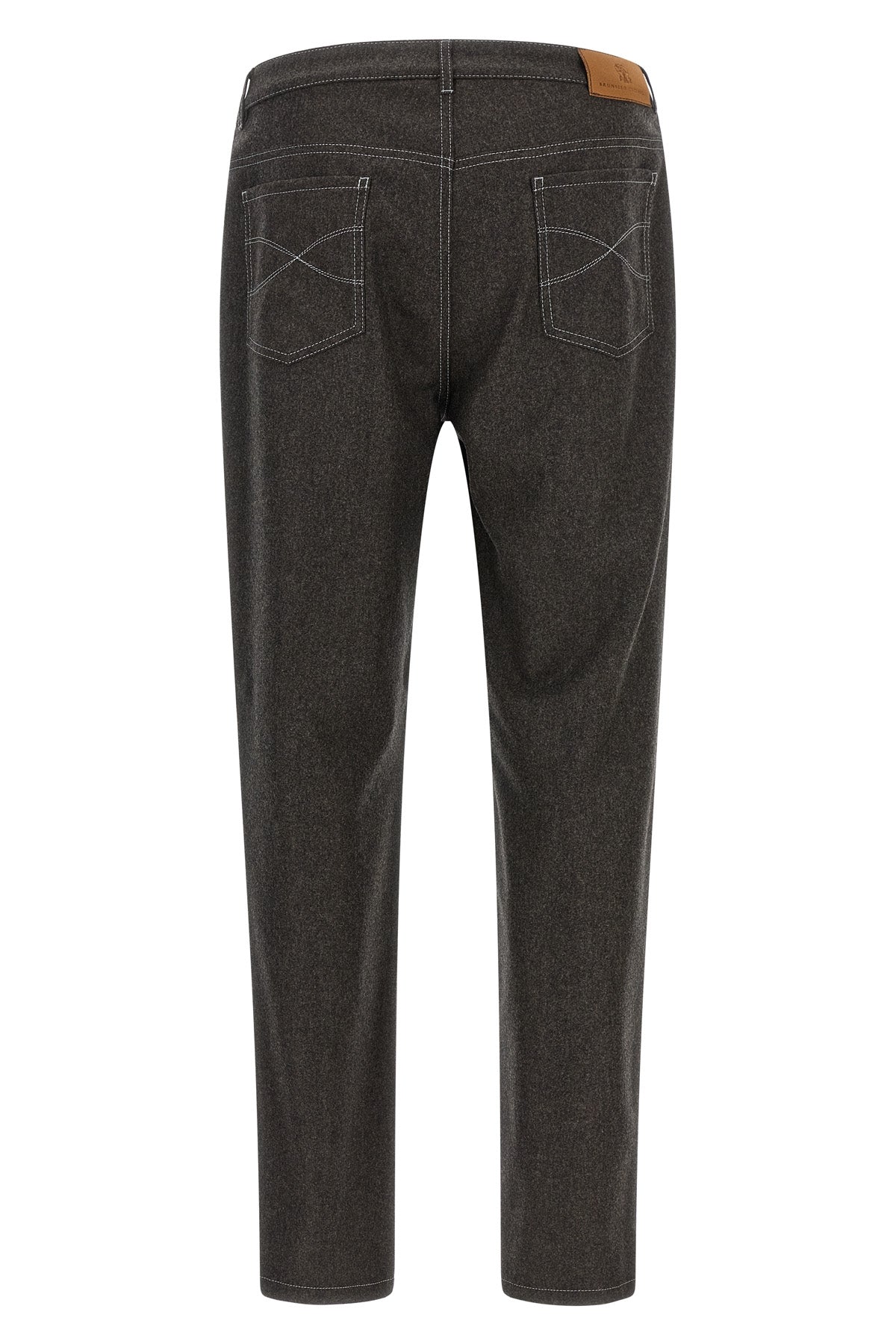 brunello cucinelli pure virgin wool trousers