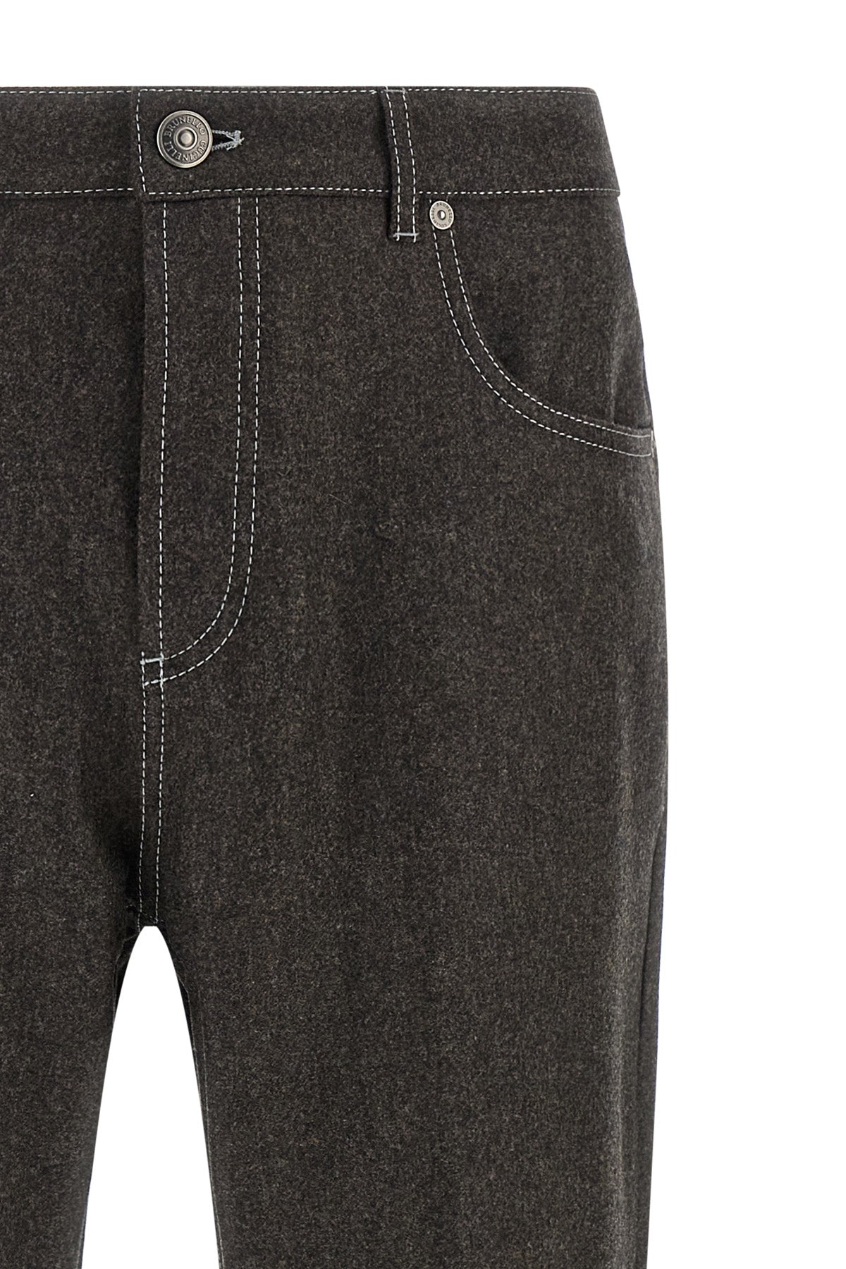 brunello cucinelli pure virgin wool trousers