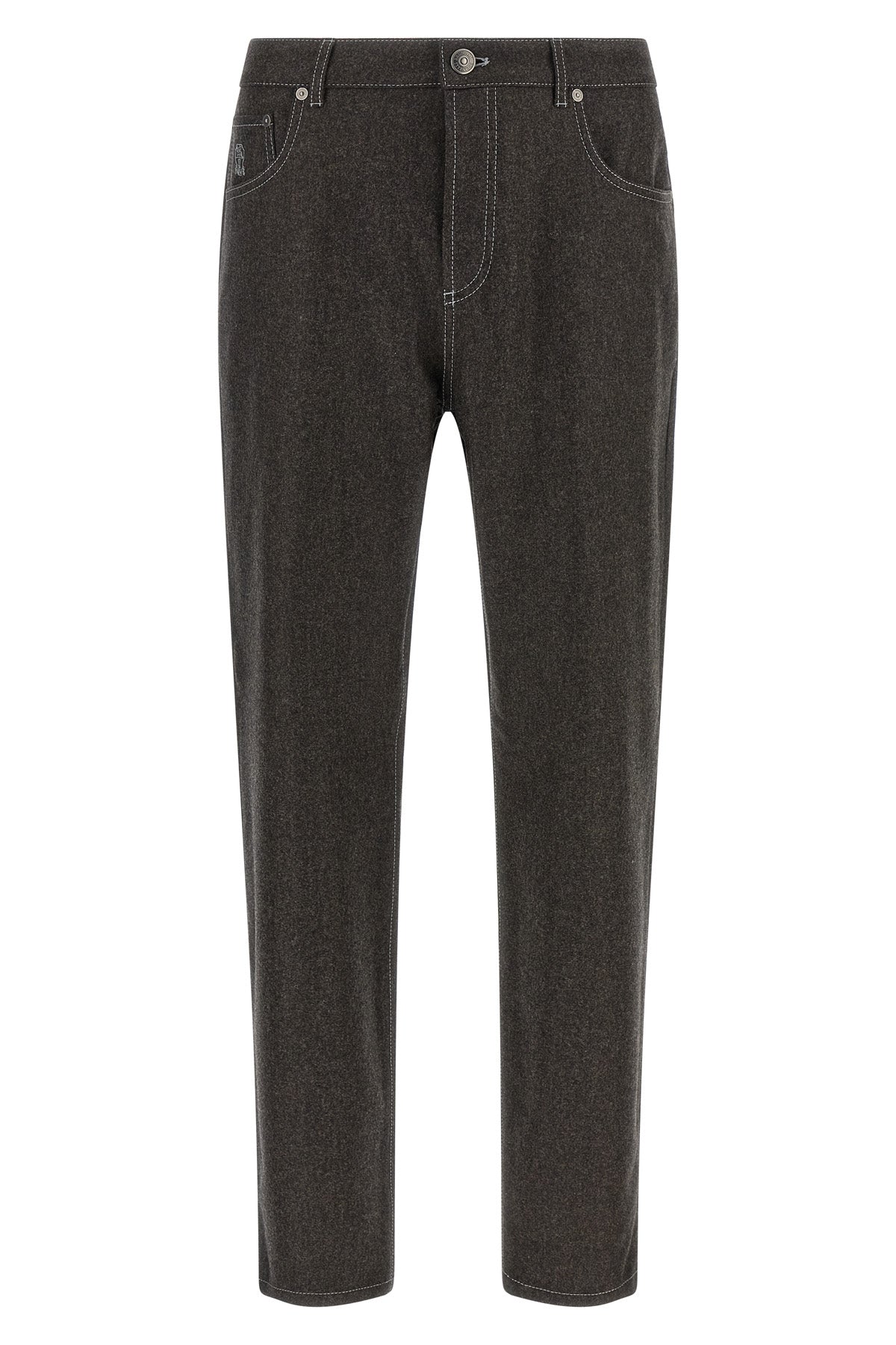 brunello cucinelli pure virgin wool trousers