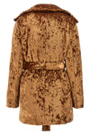 padded velvet crushed velvet coat