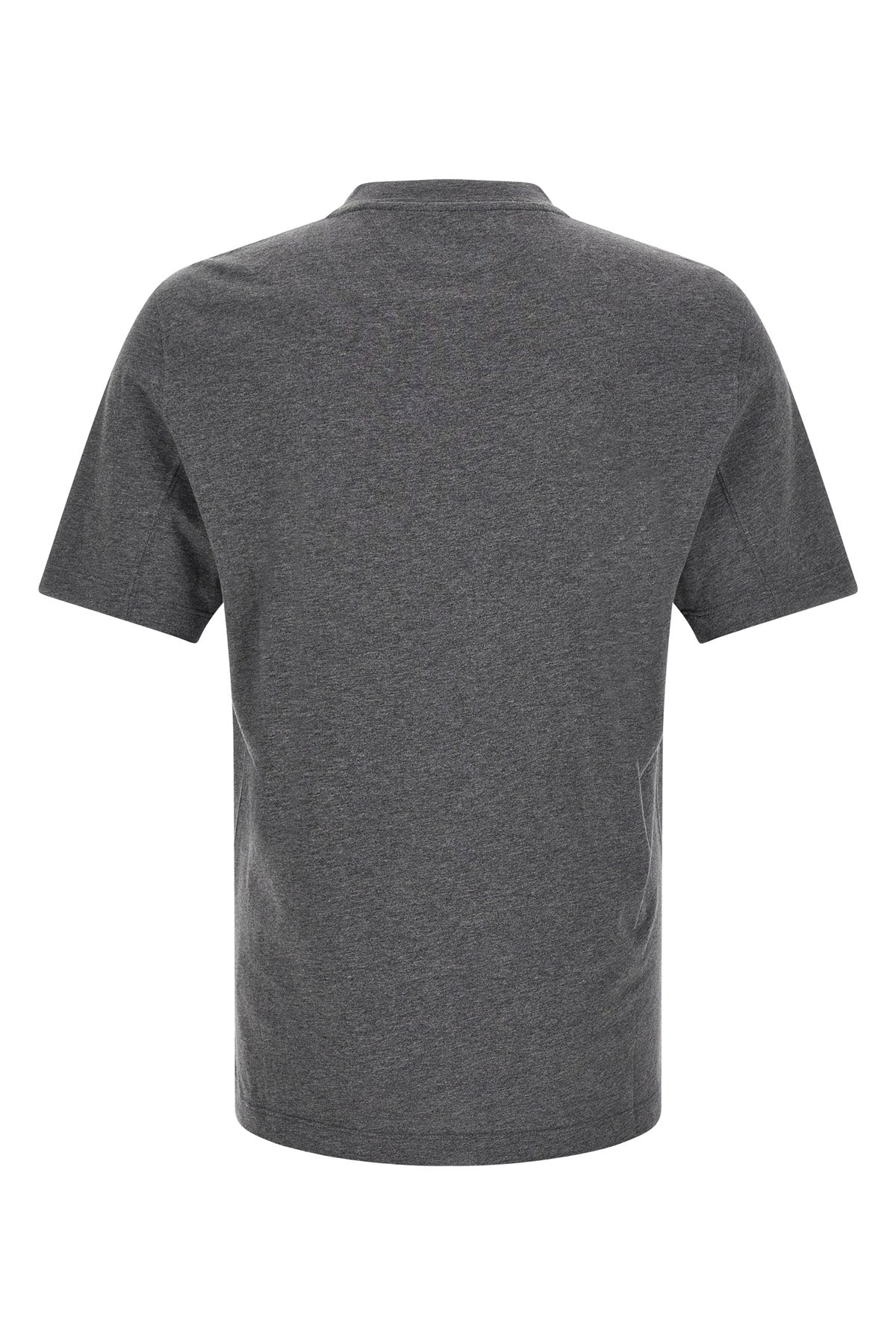 the brunello cucinelli cotton t-shirt features a classic model enriched