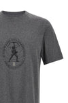 the brunello cucinelli cotton t-shirt features a classic model enriched