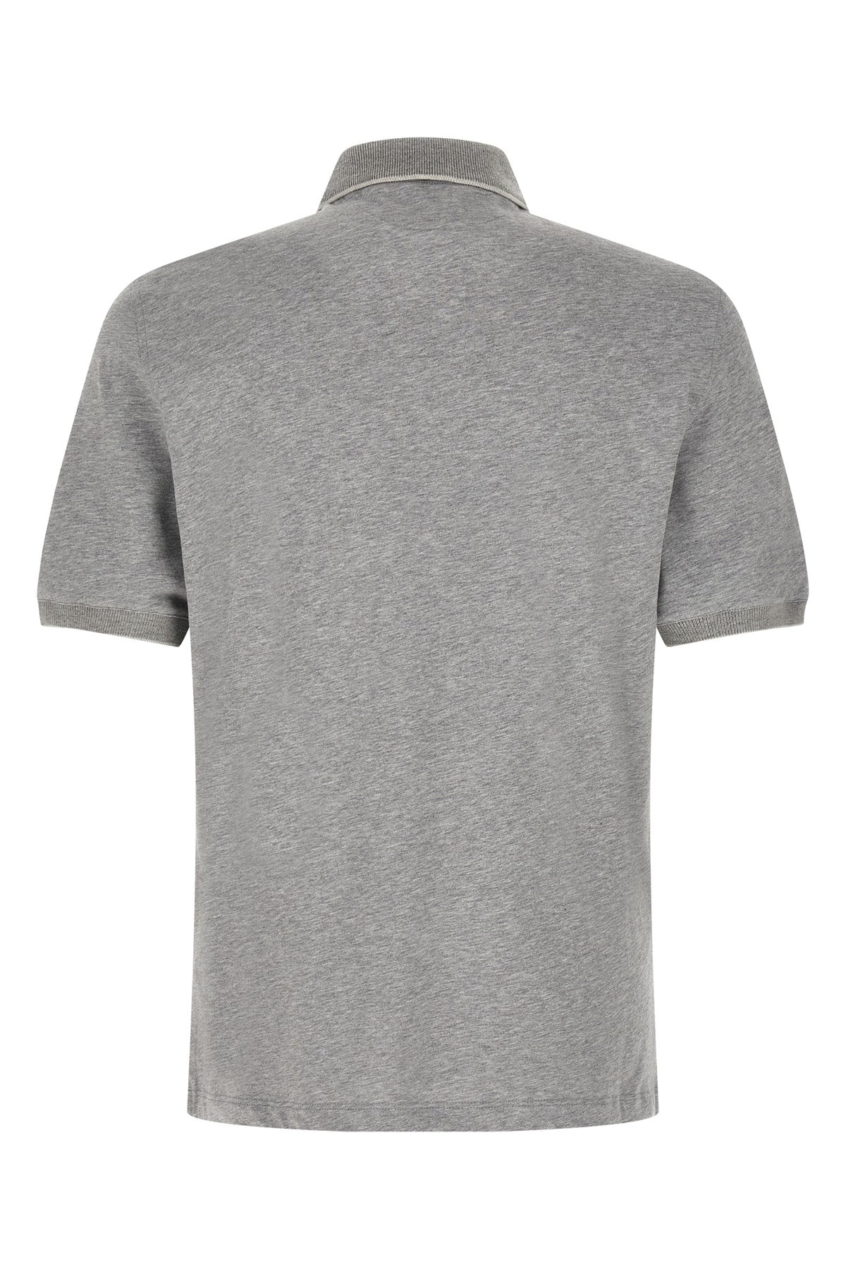 mélange stretch cotton jersey polo shirt