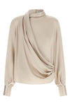 the brunello cucinelli blouse in fine stretch silk redefines everyday elegance t