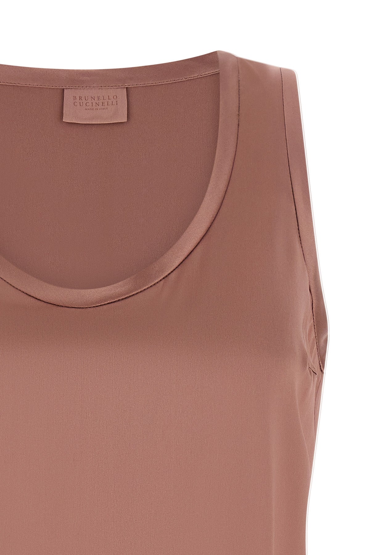 stretch silk satin top