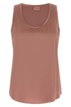 stretch silk satin top