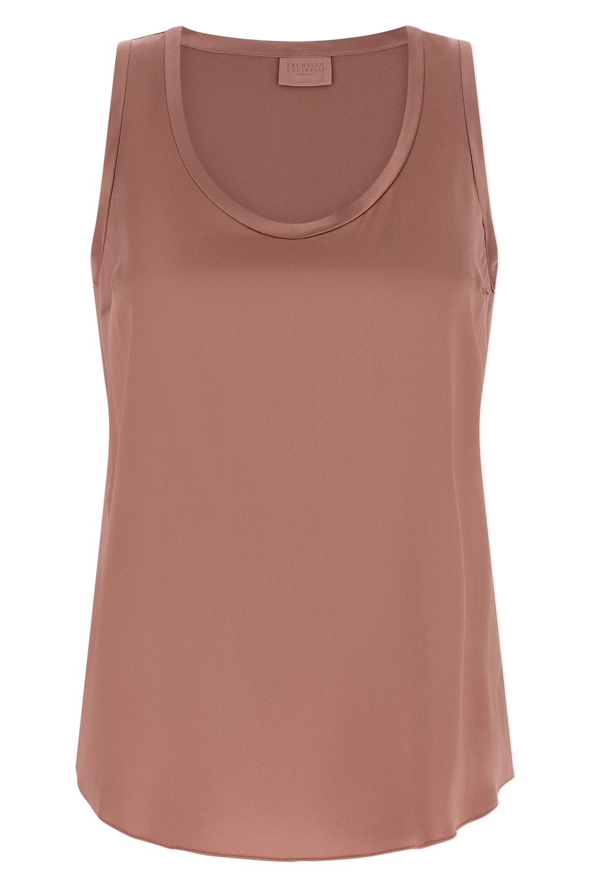 stretch silk satin top