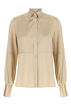 the brunello cucinelli shirt in fine stretch silk satin stands out for its sophi