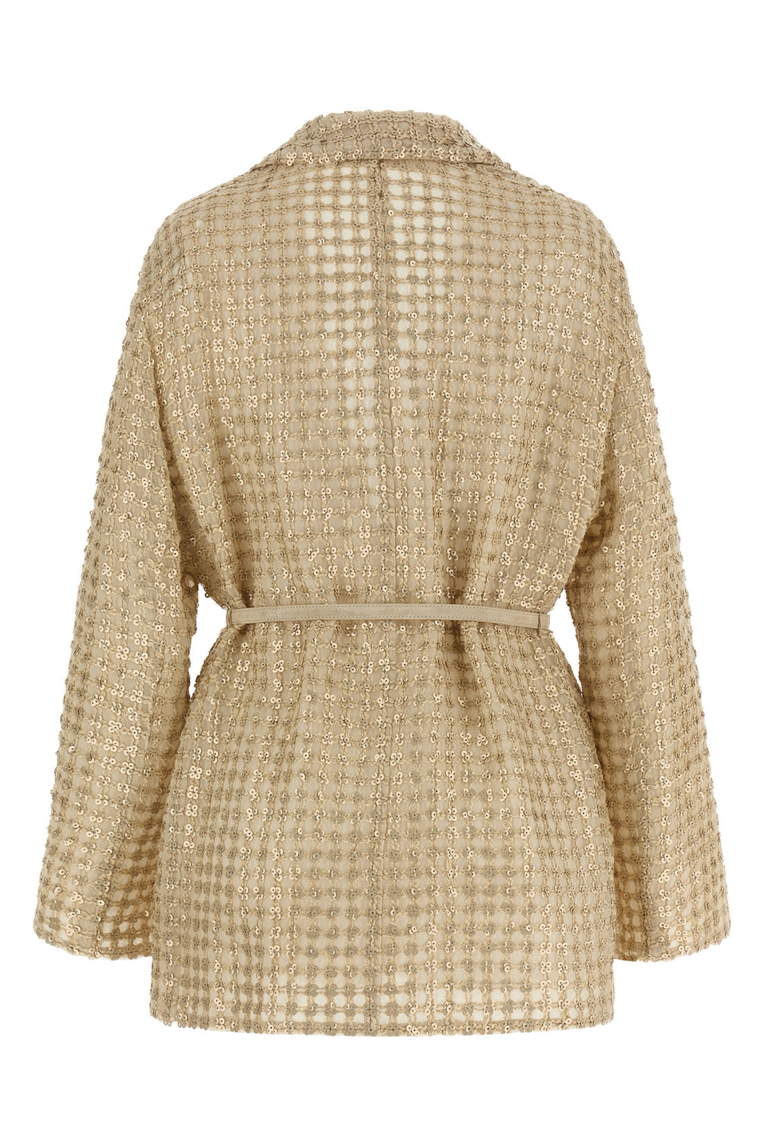 BRUNELLO CUCINELLI 38 dazzling net embroidery silk organza blazer