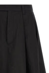 sartorial midi skirt in techno cotton poplin