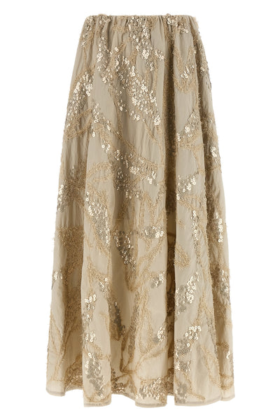 long skirt in techno cotton poplin
