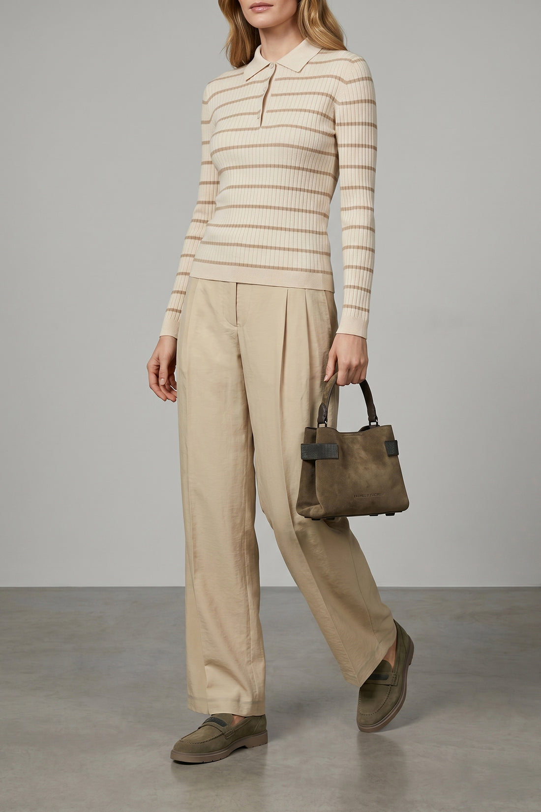 BRUNELLO CUCINELLI 42 cotton blend pants